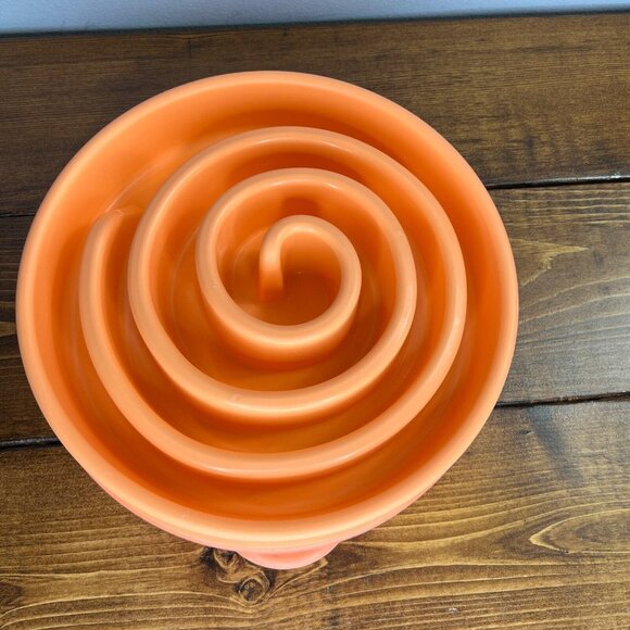 Outward Hound Dog Slow Feeder Fun Feeder Slo Bowl Dog Bowl Large/Regular Orange - Picture 2 of 9